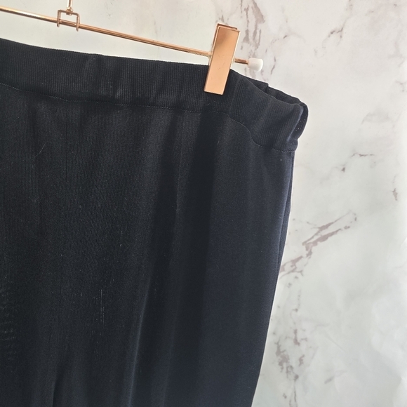 Exclusively Misook Pants Womens Medium Black High Rise Acryllic Dress Pull On - Picture 9 of 10